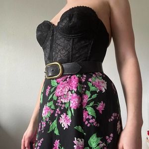Vintage floral maxi skirt